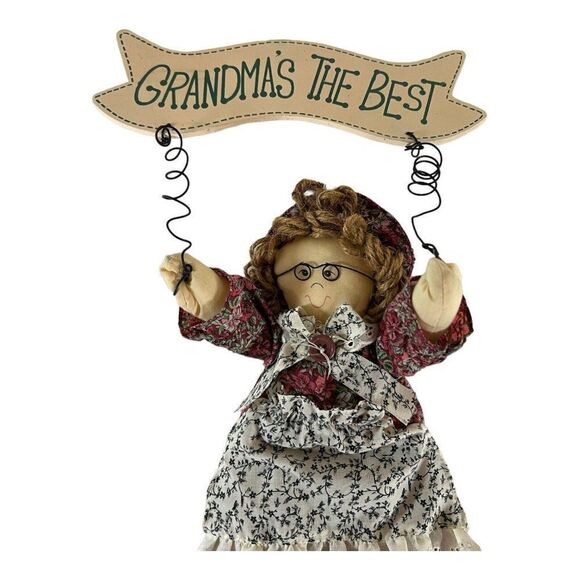 Main Joy Limited Doll Grandma’s The Best Hanging Apron Floral Dress And Apron - Picture 2 of 6